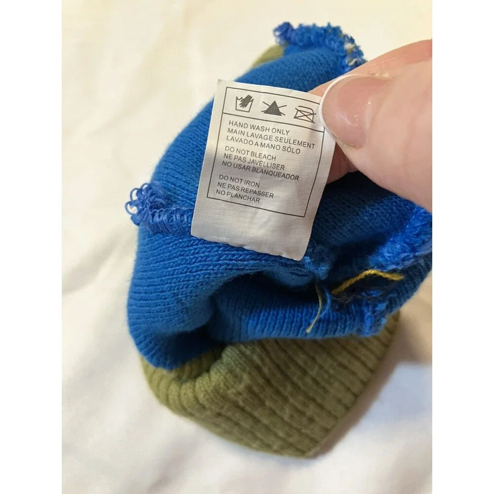 Adidas UCLA Bruins Kid Beanie Pom Pom Toddler 2-4 Stars Blue Khaki Winter Hat